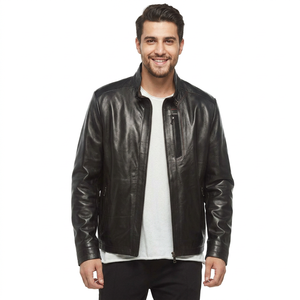 Latest Style Wholesale Windproof <b>Men</b> <b>Leather</b> <b>Jacket</b> Best Selling Waterproof <b>Leather</b> <b>jacket</b> for <b>men</b> - Product Image 6