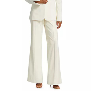 Pantalones de mujer holgados y transpirables de buena calidad con cintura ajustable con botones, estilo campana, tipo capa base - Product Image 1