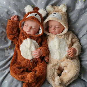 Poupées jumelles réalistes Babeside Noah de 20 pouces, bébés <span class=keywords><strong>reborn</strong></span>, petite fille, tête et membres en vinyle, corps en tissu, poupée articulée - Product Image 1
