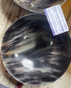 Tazón para ensalada de cuerno de búfalo estilo americano, ligero, ecológico, desechable, apto para lavavajillas, pulido y hecho a mano por ILAHI - Product Image 2