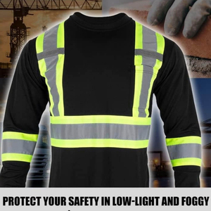 Camisetas de Alta Visibilidad con Impresión Digital de Alta Calidad al por Mayor, Ropa de Seguridad Reflectante Personalizable, Transpirable y a Precio Económico para Hombre - Product Image 2