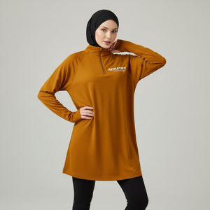 Blusa Musulmana Elegante y Modesta de Manga Larga para Mujer, con Orificios para los Pulgares, UPF50+, Secado Rápido, Ropa Deportiva Suave para Deportes Casuales y Todas las Temporadas - Product Image 1