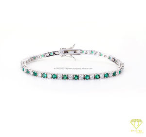 Hip Hop 925 Sterling Silver Square Tennis Bracelet Étanche Moissanite Diamant Haute Qualité Bijoux pour Unisexe pour les Fêtes - Product Image 5