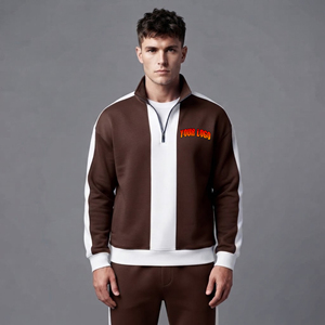 Hot Sale 330 GSM <b>zipper</b> <b>Sweatshirt</b> for Men's 100% Cotton Oversized Pullover Winter wear custom Digital Printed logo <b>sweatshirt</b> - Product Image 4