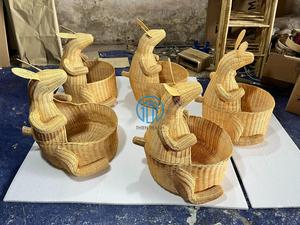 Panier en jonc de mer classique en forme d'agrumes, élégant panier de rangement pour le linge, les couvertures et l'organisation de la maison - Product Image 5