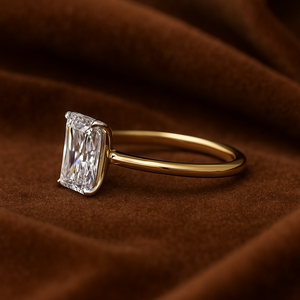 Anillos de Compromiso de Oro de 10K y 18K y Plata 925 Originales al por Mayor, Diamante de Corte Radiante con Moissanita VVS, Certificado IGI, para Aniversario de Bodas - Product Image 4