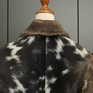 Classic Genuine Leather Women And Men Wear Cowhide Leather <b>Jackets</b> New Turn-down Collar <b>Suede</b> Cowhide <b>Jackets</b> - Product Image 4