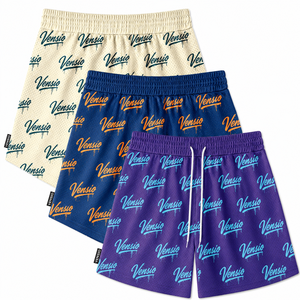 High Quality Summer Custom Digital Print <b>Polyester</b> Men Unisex 5 Inch Inseam Basketball Mesh Shorts Plus Size Breathable Quick - Product Image 6