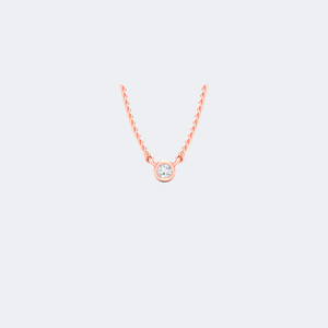 Collier pendentif solitaire serti de diamants ronds brillants de 0,05 CTW - Product Image 3