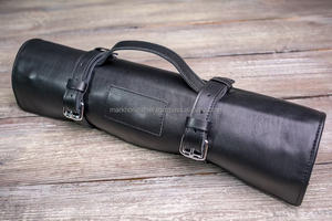 Premium Leather Luxury Chef <b>Roll</b> Knife Organizer Smell Proof Heavy Duty Protection for Professional Culinary <b>Tools</b> LSKR-0028 - Product Image 3