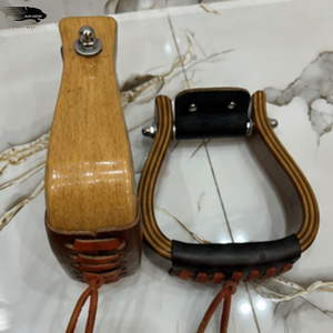 Estribos de Madera Personalizados OEM, Estribos de Acero Inoxidable de Alta Resistencia para Montar a Caballo, Accesorios de Equitación al por Mayor - Product Image 2