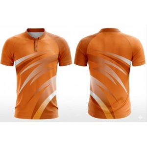 เสื้อคริกเก็ตแบบสวมใส่ได้ทั้งชายและหญิงรุ่นใหม่ล่าสุด ผลิตจากโพลีเอสเตอร์ 100% ระบายอากาศได้ดี ไซส์ใหญ่ แห้งเร็ว พร้อมสกรีนชื่อทีมตามสั่ง คอตั้ง - Product Image 2