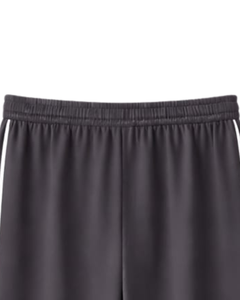 Pantalon de survêtement gris anthracite à jambe large pour femme, avec bande latérale, taille élastique et cordon de serrage, décontracté, pour la détente, fabrication OEM, fournisseur en gros - Product Image 6