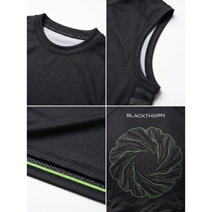 Camiseta de Compresión sin Mangas para Hombre, Marca Privada Personalizada, 88% Poliéster, 12% Elastano, para Entrenamiento de BJJ y MMA - Product Image 4