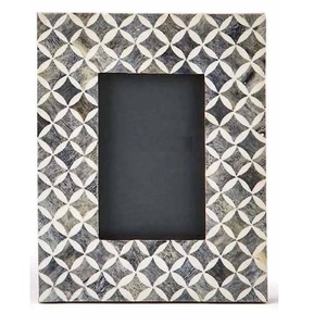 Cadre photo en mosaïque en résine d'os et MDF fait à la main, forme rectangulaire, 4x4'-8x10', décoration de salon/bureau, vente chaude - Product Image 4