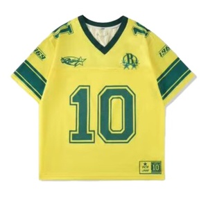 Camiseta de Fútbol Americano Y2K Premium Oversized Sublimada, Superventas, Transpirable, Estilo Urbano Holgado, Cuello en V, Retro - Product Image 1