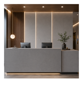 Piedra de Cuarcita Gris Minimalista con Resistencia a la Intemperie, Dureza Superior, Estética Gris Medio Uniforme, Diseño Moderno - Product Image 1