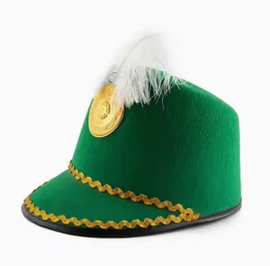 New Style Band Hat <b>Nutcracker</b> Guards Hat Parade Drum Major Hat with Feather Halloween Mardi Gras Knight Party Festive Hat - Product Image 3