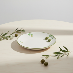 Plato Lateral de Porcelana Fina de Primera Calidad 3460985D-20, Nuevo, con Estampado de Rama de Olivo y Fruta - Product Image 1