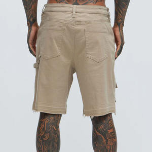 Shorts de sport pour hommes de haute qualité, unis, respirants, élastiques, vêtements streetwear noirs, logo personnalisé. - Product Image 2