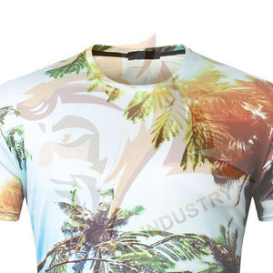 Camiseta transpirable de sublimación de tamaño personalizado para hombre, muy vendida, de alta calidad, 100% poliéster. - Product Image 4