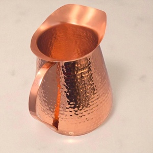 Ensemble de pichets en cuivre martelé avec couvercle et 4 tasses, style vintage, vaisselle en métal pour les fêtes - Product Image 3