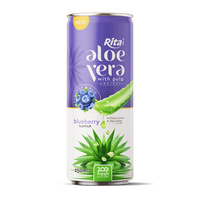 Saveur originale Aloe Vera 250ml canette boisson avec purée de pulpe boissons échantillon gratuit Service OEM exportation de marque privée