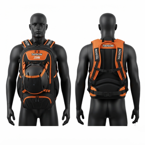 Sac à dos de football américain pour homme TAISON SPORTS 600 GSM Premium PU 30-40L Noir Orange Multi-panneaux Logo imprimé personnalisé - Product Image 1