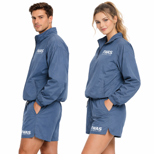 Men Streetwear Jacket With Half Zip <b>Top</b> And Casual Breathable Outdoor Windbreaker Drawstring Jacket Wholesale USA men's jackets - Product Image 3