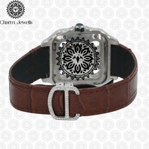 Reloj de Lujo para Hombre Charm Jewells, Acero Inoxidable, Esfera de 40 mm, Bisel con Diamantes, Movimiento Mecánico Analógico, Resistencia al Agua de 10 Bares, Automático - Product Image 6