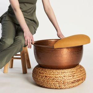 Luxury Handmade Copper Pedicure Bowl Crafted For Professional Foot Care Services Elegant Design And Lasting Beauty - Product Image 2