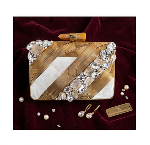 Natural Crafts mother of pearl Summer Big Sale Mother of Pearl Luxury Ladies Handbag Beaded Work in <b>Cheap</b> Price on Discount - Product Image 1