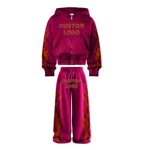 Ensemble de survêtement classique 2 pièces à capuche longue, coupe-vent et respirant, motif écossais vintage, écologique, pour le sport et le jogging - Product Image 3