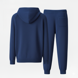Ensemble de survêtement deux pièces pour homme, coupe-vent respirant, effet délavé, avec tissu extensible quadridirectionnel, idéal pour le sport décontracté et le jogging en hiver - Product Image 2