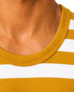 Yellow <b>White</b> Striped <b>Men</b> Cotton Tank Top Sleeveless <b>Vest</b> Casual Summer Gym Fitness Shirt Breathable Loose Fit Streetwear - Product Image 5