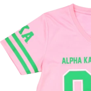 Camiseta Deportiva Personalizada Rosa y Verde con Cuello en V, Manga Corta, Uniforme Deportivo para Equipo, Talla XL, Transpirable, Número 0 - Product Image 6