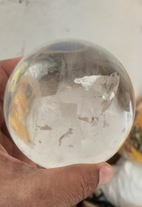 Sphères en cristal de quartz naturel poli en gros, thème ange, cendrier, boules de cristal de quartz clair, objets de collection d'art, décoration - Product Image 3