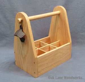 WOODEN CADDY BEER <b>WINE</b> HOLDER CUSTOM MADE WITH ANY SIZE ANY STYLE BEER CADDY GIFT - Product Image 4