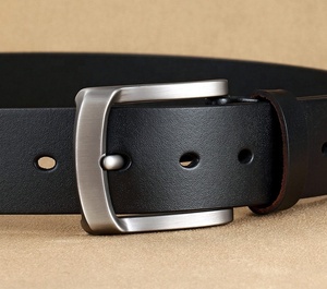 Cinturón de Cuero Genuino para Hombre, Color Marrón, de Piel de Vaca, de Alta Calidad, Personalizado, al por Mayor - Product Image 2