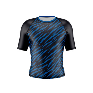 Rashguard personnalisé par sublimation pour BJJ, MMA, Grappling, manches courtes, Rashguard sublimé pour BJJ, MMA, Jiu Jitsu, Grappling - Product Image 4
