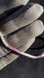 Men Women Iced Out Double Coloured Hip Hop <b>Tennis</b> Moissanite 925 Silver <b>Gold</b> Plated Chain <b>Necklaces</b> Choker - Product Image 2