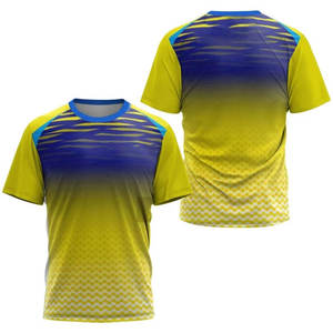 Custom Sublimation Sports Shirts for Men New Arrival Plain Polyester Design with Team Name <b>Logo</b> Short Sleeve Knitted Sports Wear - Product Image 1