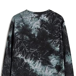 เสื้อสเวตเชิ้ตคอกลมลายมัดย้อม ทรงโอเวอร์ไซส์ ใส่ได้ทั้งชายและหญิง แขนยาว สไตล์ลำลอง ผ้าถัก เหมาะสำหรับใส่ในฤดูใบไม้ร่วง  โลโก้รูปดอกกุหลาบด้านหน้า - Product Image 3