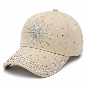 Gorra de Béisbol Unisex con Pedrería |   Gorra de Lona de Algodón Ajustable con Cristales Brillantes |   Gorro Deportivo Brillante de Moda |   Logotipo Personalizado Frontal - Product Image 6