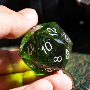 Multifaceted Green Black 1PC D20 DND <strong>Dice</strong> Cut Sharp Edges Glitter Inclusions <strong>20</strong> <strong>Sided</strong> <strong>Dice</strong> Handcrafted Role Playing Game 23mm - Product Image 6