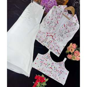 Ensemble de vêtements de fête pour femmes avec chemisier Shrara Fancy Koti - Product Image 2