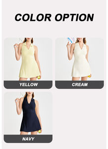 Jupe de tennis à séchage rapide et très extensible pour femme, vêtements de sport, tenue de compression pour le tennis, robe de tennis une pièce tendance, vêtements de yoga haut de gamme - Product Image 6