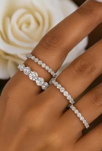 Moissanite Diamond Fashion Cuban Chain Copper <b>Silver</b> Round Brilliant Cut VS1 Heavy Iced Out Hip Hop <b>Choker</b> - Product Image 3