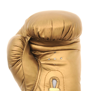 ถุงมือชกมวย MMA ระดับมืออาชีพ ดีไซน์ปรับแต่งได้ ระบายความชื้นได้ดี สวมใส่สบาย ผลิตจากหนังวัวแท้สีทอง ขายดี - Product Image 6