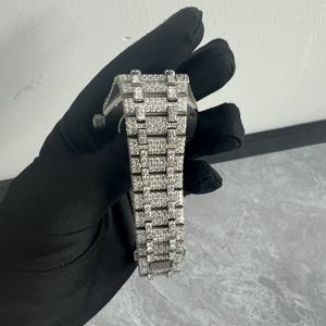 Reloj de Cuarzo con Diamantes de Moissanita de Primera Calidad, Caja de Acero Inoxidable para Uso Diario y de Oficina, Regalo de Lujo en Cantidad al por Mayor - Product Image 5